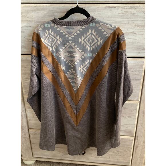 Oli & Hali Aztec Sweater Tunic Top - XL - Boho Western Style - Picture 4 of 5